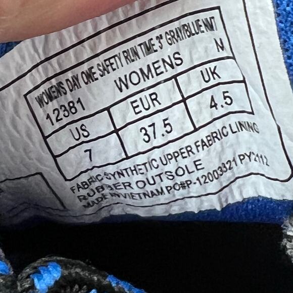 Danner Run Time 3" ESD Composite Toe Sneaker Gray/Blue 12374 Women 7M NWB - Picture 9 of 10